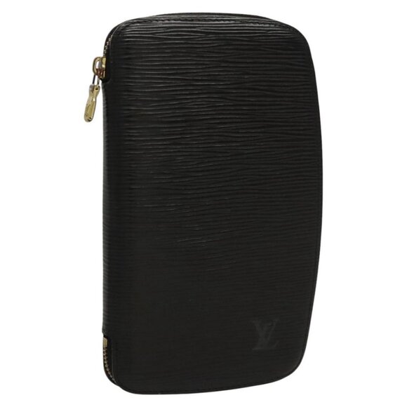 LOUIS VUITTON Epi Agenda Geode Travel Case Black M63872 LV Auth BD1333 - Picture 1 of 16